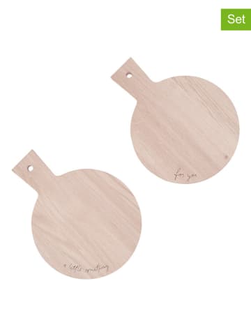 Eulenschnitt 2-delige set: snijplanken naturel - Ø 18 cm