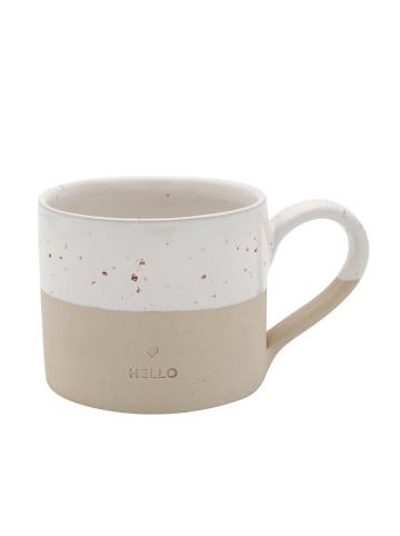 Eulenschnitt Becher in Weiß/ Beige - 250 ml