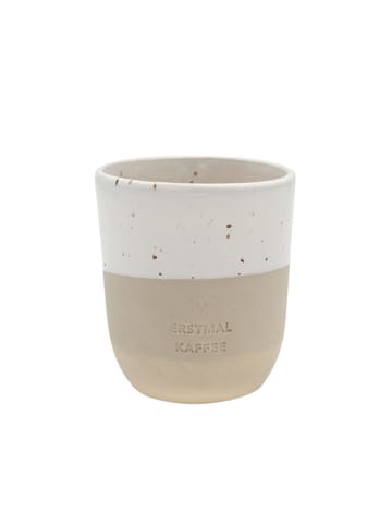 Eulenschnitt Becher in Weiß/ Beige - 320 ml