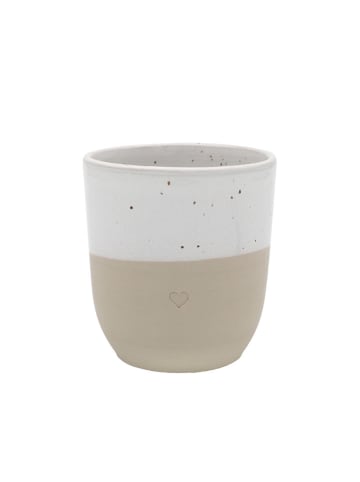 Eulenschnitt Becher in Weiß/ Beige - 320 ml