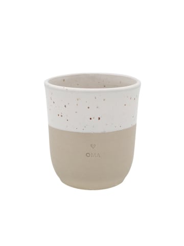 Eulenschnitt Becher in Weiß/ Beige - 320 ml