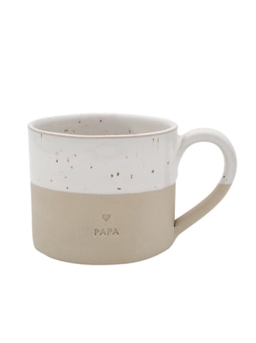 Eulenschnitt Becher in Weiß/ Beige - 250 ml