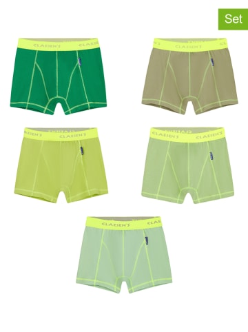 Claesens 5-delige set: boxershorts groen