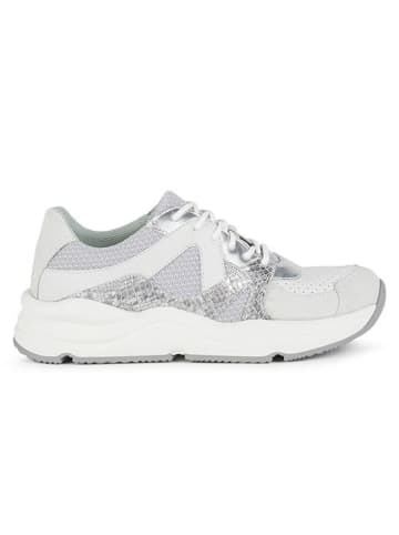 Geox Sneakersy "Topazio" w kolorze srebrno-szarym