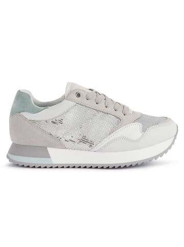 Geox Sneakers "Doralea" in Silber/ Weiß/ Beige