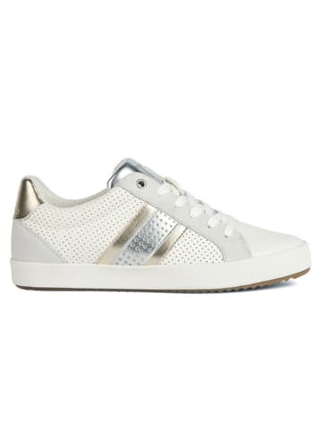 Geox Sneakersy "Dblomiee" w kolorze złoto-srebrno-białym