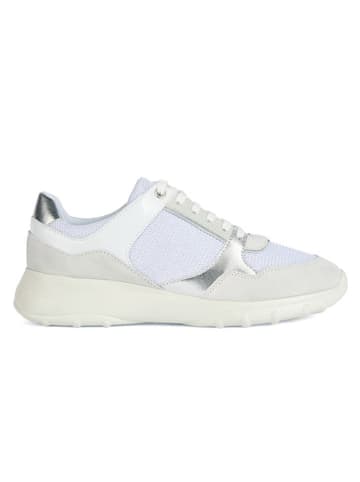 Geox Sneakersy "Dalleniee" w kolorze srebrno-białym