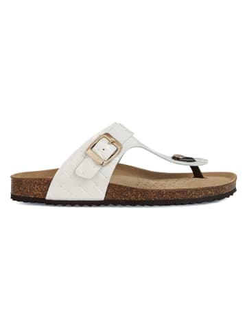 Geox Leren teenslippers "Brionia" wit