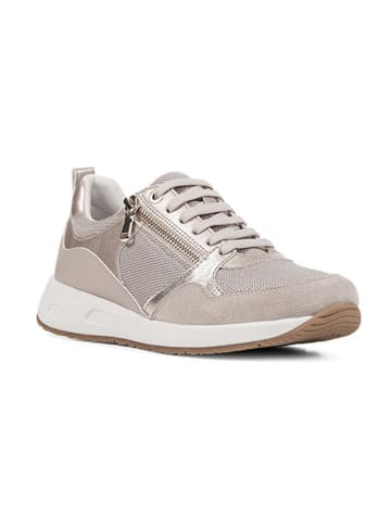 Geox Sneakersy "Dbulmya" w kolorze srebrno-szarobrązowym
