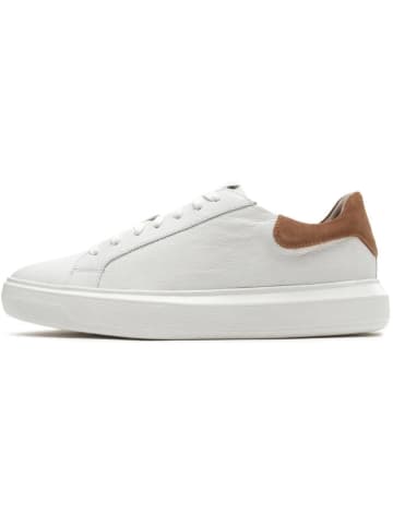 Geox Leder-Sneakers "Deiven" in Weiß/ Braun