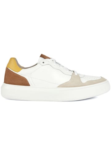 Geox Sneakers "Kennet" wit/bruin/crème