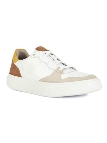 Geox Sneakers "Kennet" wit/bruin/crème