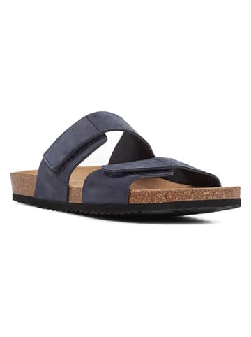 Geox Leren slippers "Ghita" donkerblauw
