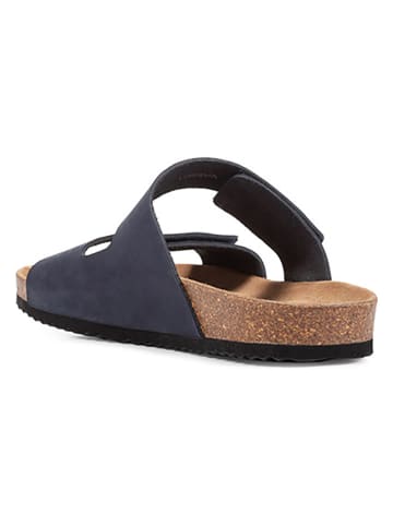 Geox Leren slippers "Ghita" donkerblauw