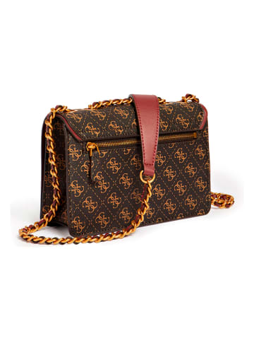Guess Schoudertas zwart/bruin - (B)24 cm x (H)15 cm x (D)7 cm
