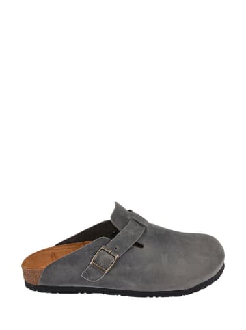 Moosefield Leren clogs grijs