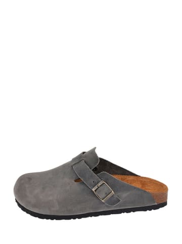 Moosefield Leren clogs grijs