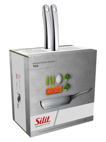 Silit 2er-Set: Edelstahl-Bratpfannen "Talis"