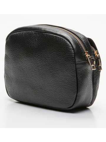 Victor & Hugo Paris Leder-Umhängetasche "Santana" in Schwarz - (B)22 x (H)17 x (T)8,5 cm