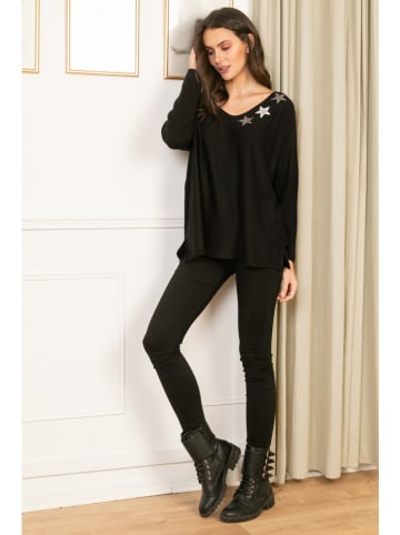 Lacony Paris Koszulka "Framboise" w kolorze czarnym