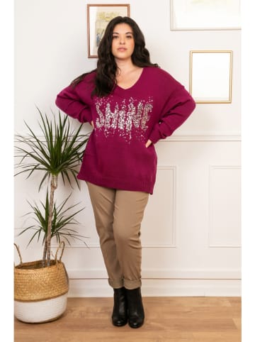 Lacony Paris Pullover "Sally" in Pflaume