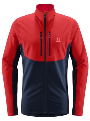 Haglöfs Trainingsjacke "Roc Sheer Mid" in Dunkelblau/ Rot