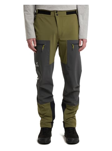 Haglöfs Softshellbroek "Roc Sight" kaki/antraciet