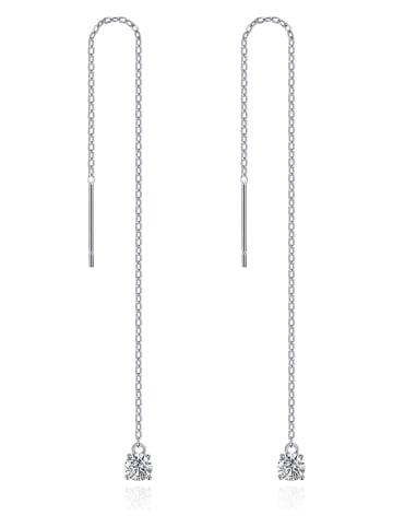MAISON D'ARGENT Zilveren oorhangers met edelstenen