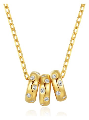 MAISON D'ARGENT Vergulde ketting met edelstenen - (L)40 cm