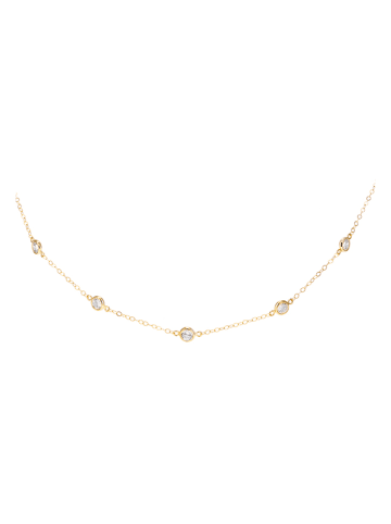 Diamant Exquis Gold-Halskette mit Edelsteinen - (L)45 cm