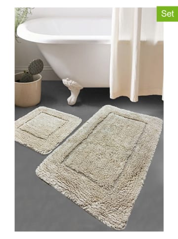 Colorful Cotton 2er-Set: Badvorleger in Beige