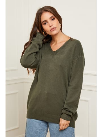 Soft Cashmere Sweter w kolorze khaki