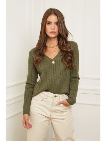 Soft Cashmere Pullover in Khaki