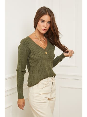 Soft Cashmere Sweter w kolorze khaki
