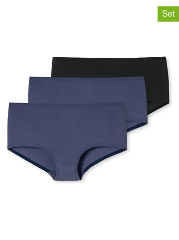Schiesser 3-delige set: slips donkerblauw/zwart