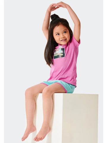 Schiesser Pyjama roze/turquoise