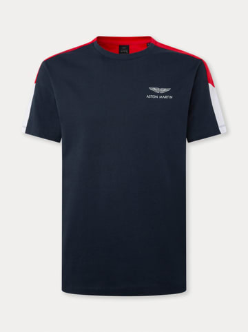 Hackett London Shirt in Rot/ Dunkelblau