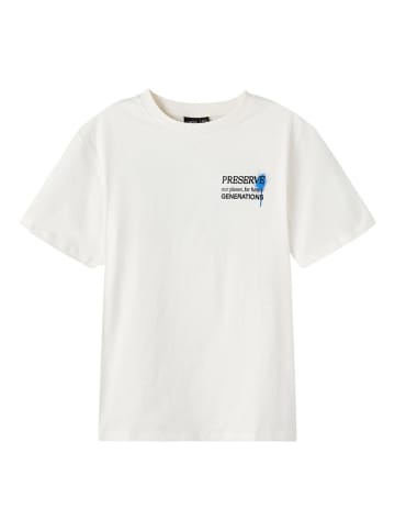 LMTD Shirt in Weiß/ Blau