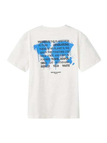 LMTD Shirt in Weiß/ Blau