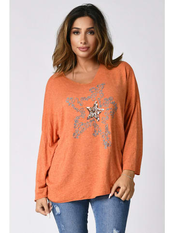 Plus Size Company Sweter "Manille" w kolorze pomarańczowym