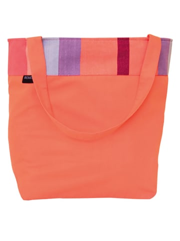 Remember Shopper "Coral" in Orange - (B)43 x (H)54 x (T)21 cm