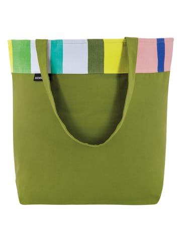 Remember Shopper "Pino" in Grün - (B)43 x (H)54 x (T)21 cm