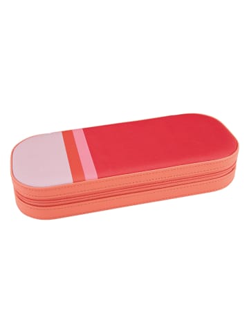 Remember Etui "Alba" w kolorze pomarańczowo-czerwonym na biżuterię - 23 x 10 cm