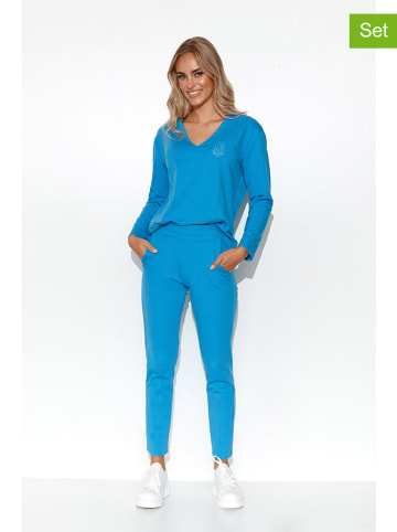 Makadamia 2-delige outfit blauw