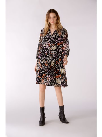 Oui Jurk zwart/bruin