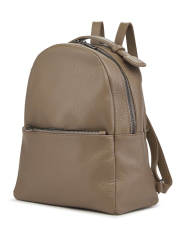 Florence Bags Skórzany plecak "Livia" w kolorze brązowym - 28 x 33 x 14 cm