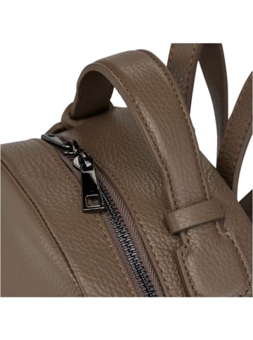 Florence Bags Skórzany plecak "Livia" w kolorze brązowym - 28 x 33 x 14 cm