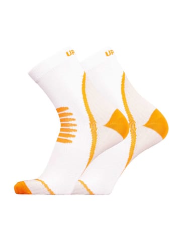 UphillSport Skarpety kolarskie w kolorze biało-pomarańczowym