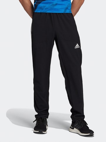 adidas Spodnie sportowe "M TI WV PT" w kolorze czarno-białym