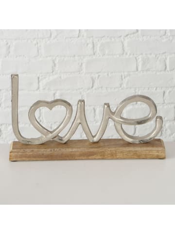 Boltze 2-delige set: decoratieve objecten "Love Home" naturel/zilverkleurig